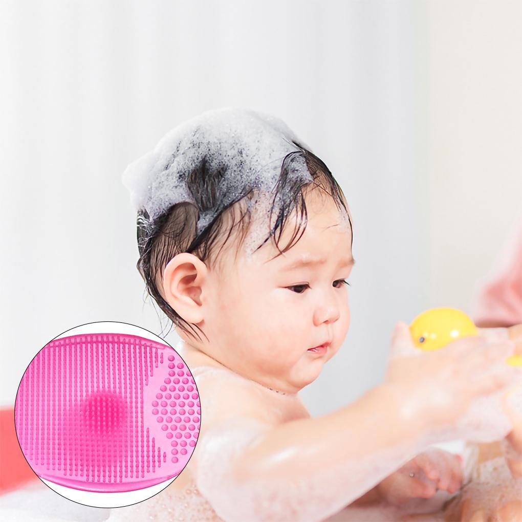 Baby Cleaning Bathing Brush Silicone Massage Wash Pad Shampoo Comb Soft Blackhead Remover Shower