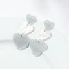 New Glitter Love Heart Acrylic Splicing Earrings Women Sweet Statement Peach Drop Earring Romantic Jewelry Valentine's Day Gifts