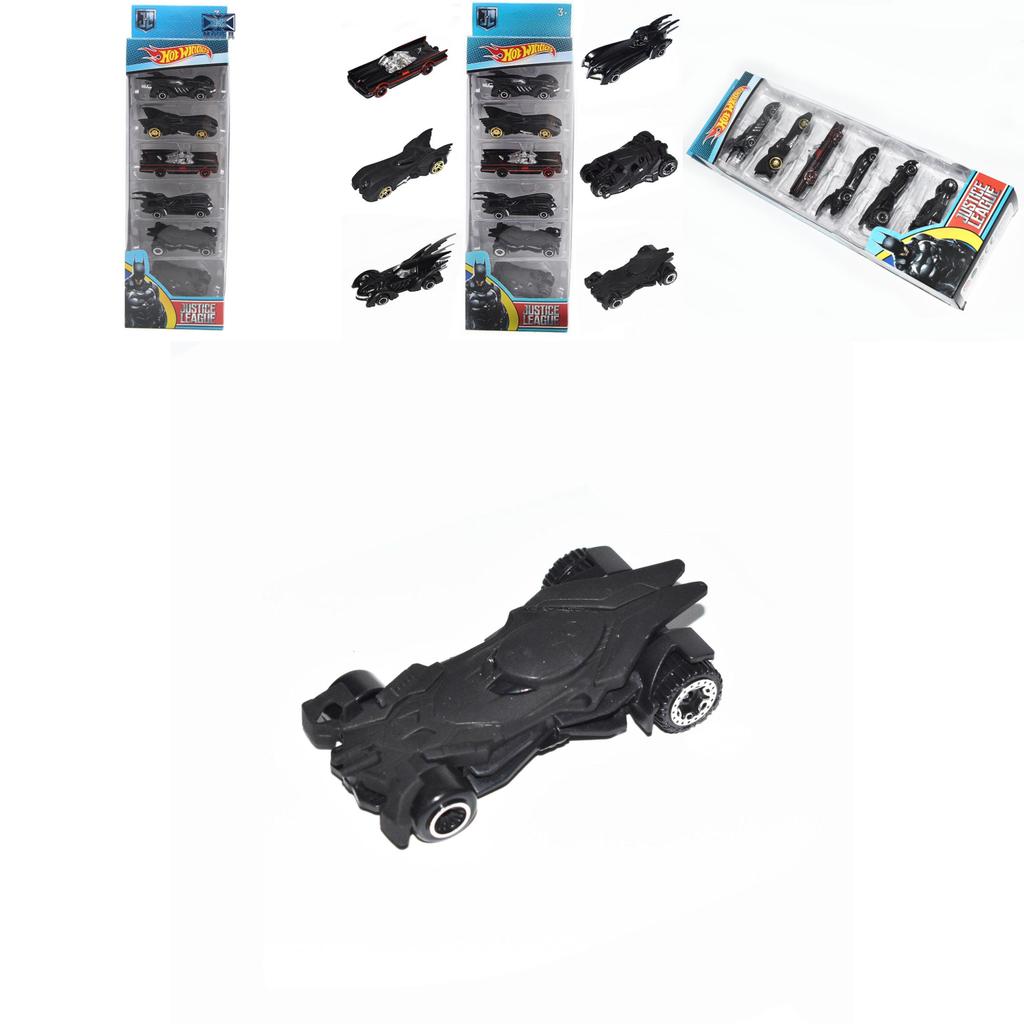 Классический набор из 6 литых машинок Hot Wheels Dc Comics Batman Batmobile для детей и взрослых