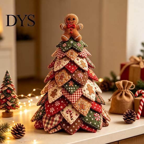 Декор для дома к празднику DIY Наборы Квилтинговый набор "Рождественская елка", 3D-лоскутный набор для рукоделия, Набор для праздничного украшения камина, Для начинающих, Ручная работа, Настольное украшение