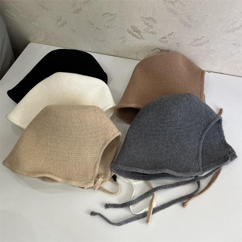 Imitation Cashmere Knitted Rear Opening Loli Hat Lady Autumn and Winter Warm Ear Protection Fashion Sweet Fisherman Hat Tide