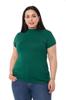 Women's Style Big Size Body Plus Size Half Turtleneck Short Sleeve Viscose Emerald Body