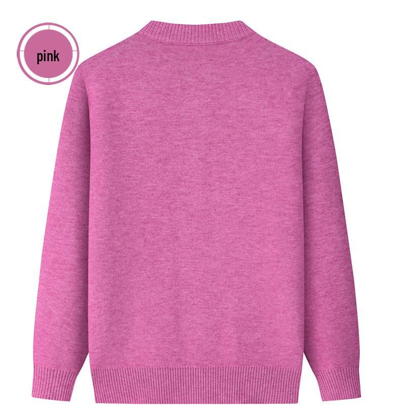 Женский кардиган с плюшевой подкладкой - Весенне-осенний вязаный свитер для женщин среднего и пожилого возраста