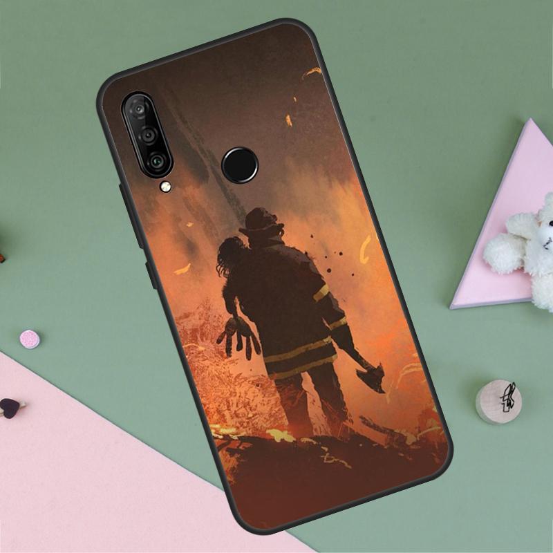 Чехлы для Huawei P30 P40 Lite P60 Pro Nova 7i 8i 11i 12i 12s 10 9 SE Y90 Y60 Y70 Y72 Y61 Y91 с рисунком Пожарные Герои Пожарный