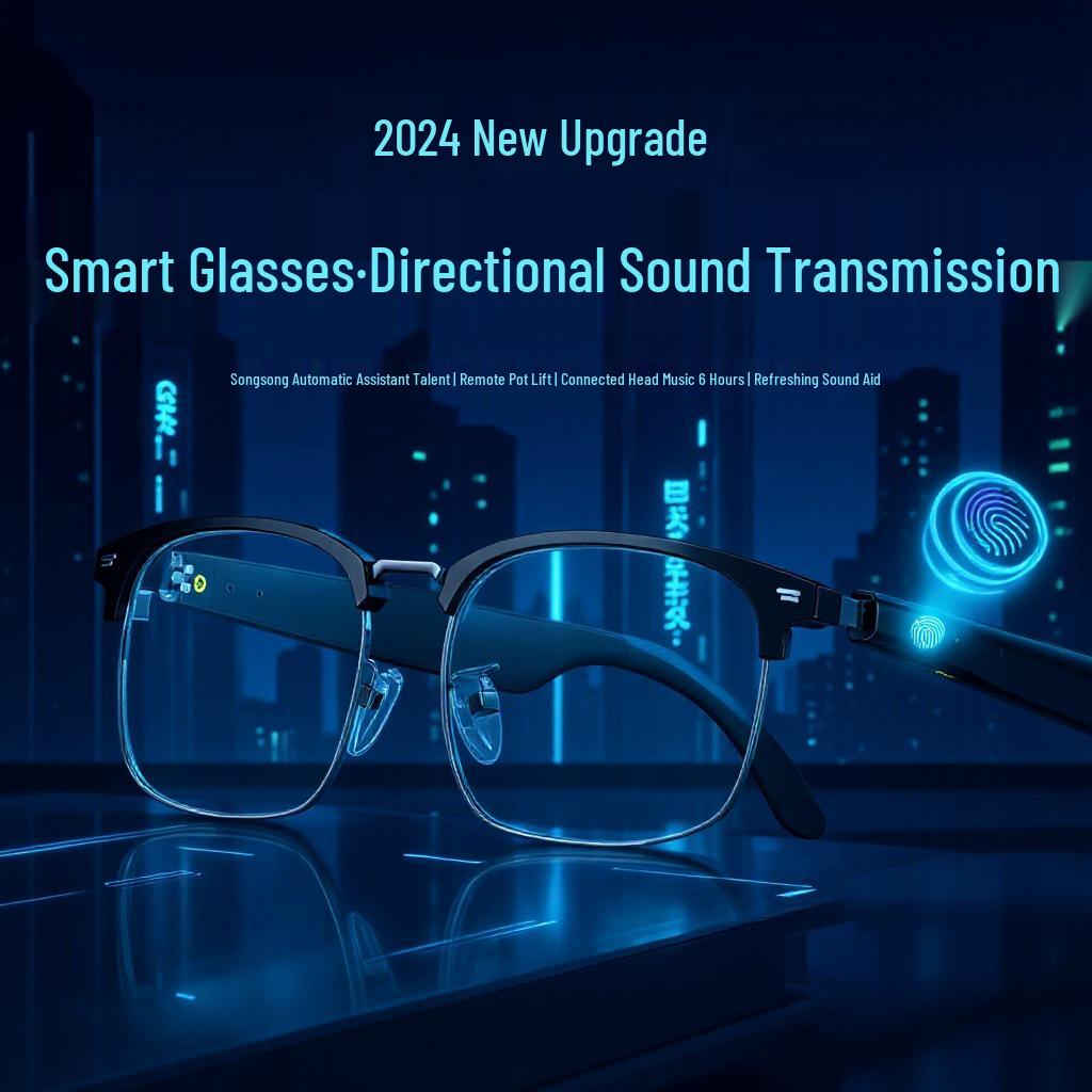 AI Bluetooth Smart Glasses 2025: Anti-shake Headset for Men & Women with Black Tech Translation Features