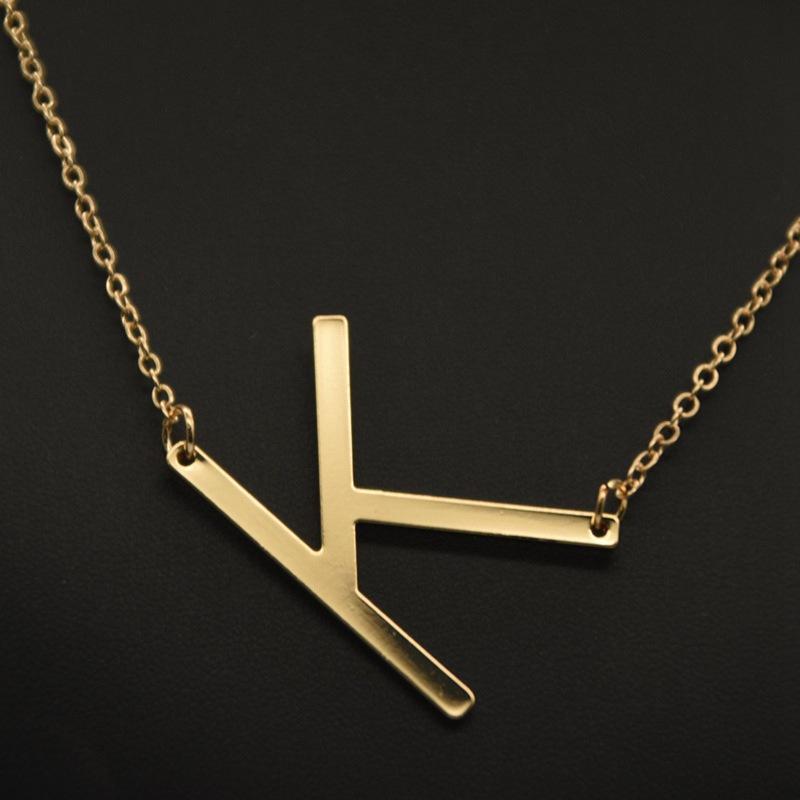 Женское ожерелье из 26 английских букв с орнаментом, пульсирующая цепочка, персонализированное ожерелье с буквами