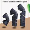 1 Pair Leg Braces Legs Warmers Warm Thick Plush Windproof Anti-cold Elastic Adjustable Unisex Waterproof Riding Motorcycle Skiing Winter Kneepads