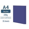 A4 Blue Card Paper Set (230g) - Dark Blue, Lake Blue, Haze Blue, Tibetan Blue, Sky Blue - Ideal for Kindergarten Crafts