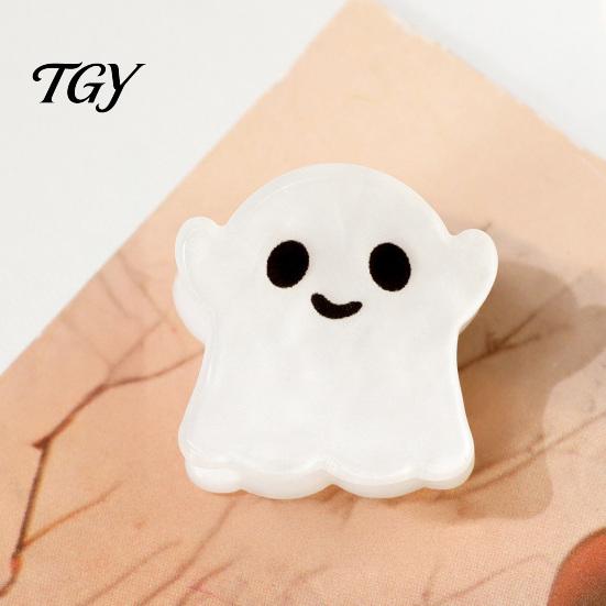 Festive Hair Decorations for Halloween Cartoon Clips Women Girls, Acrylic Glitter Pumpkin/Ghost/Bat/Cat Reliable Clamping Force Accessories,