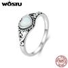 925 Sterling Silver Opal Pattern Ring Heart Shape Opal For Women Fine Jewellery Party Wedding Anniversary Gift New Arrival