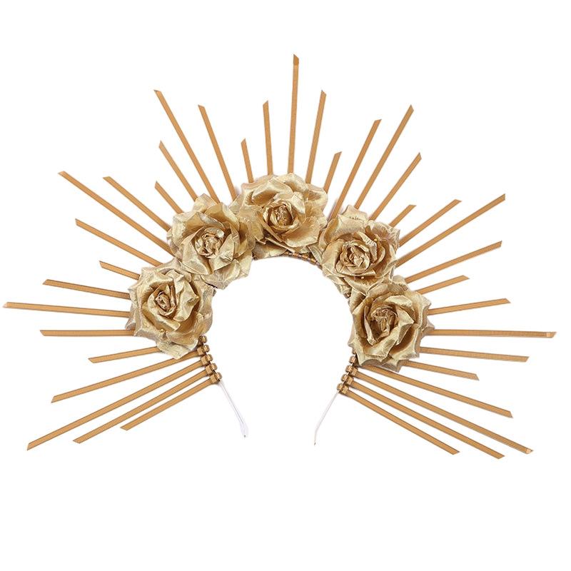 1PC Baroque Tiara Sun Goddess Mary Halocrown Headband Greek Spiked Halocrown Headpiece Crown Halocrown Multiple Options Available