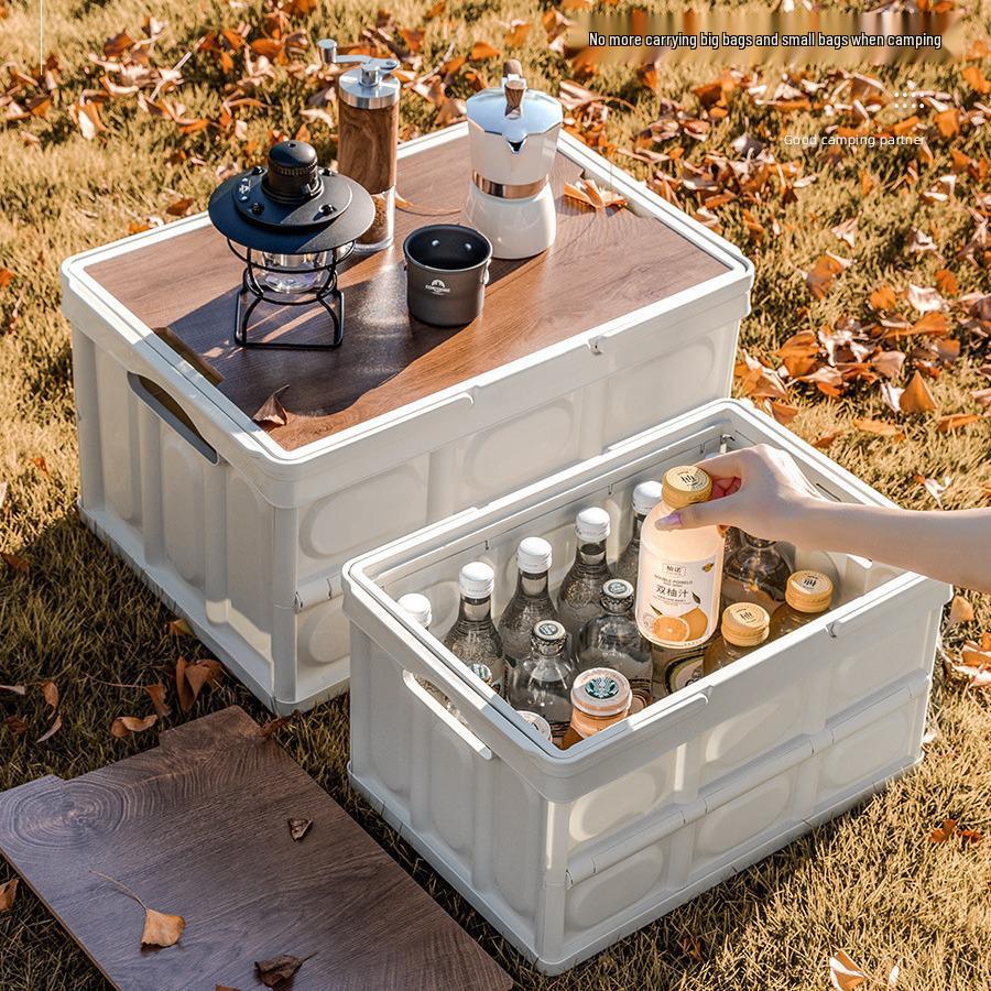 Уличный походный сундук с деревянной крышкой и ручкой