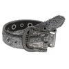 Beads Bordered Shiny Wide Belt Y2K Women PU Belt Adjustable Rhinestone Waistband  Men