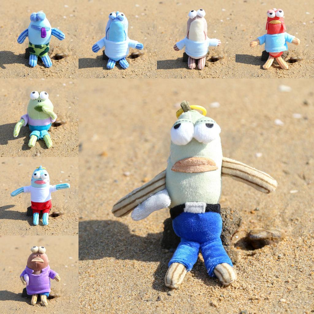 Spongebob Squarepants Bikini Bottom Plush Toy Keychain With Soft Cotton Filling For Kids And Collectors