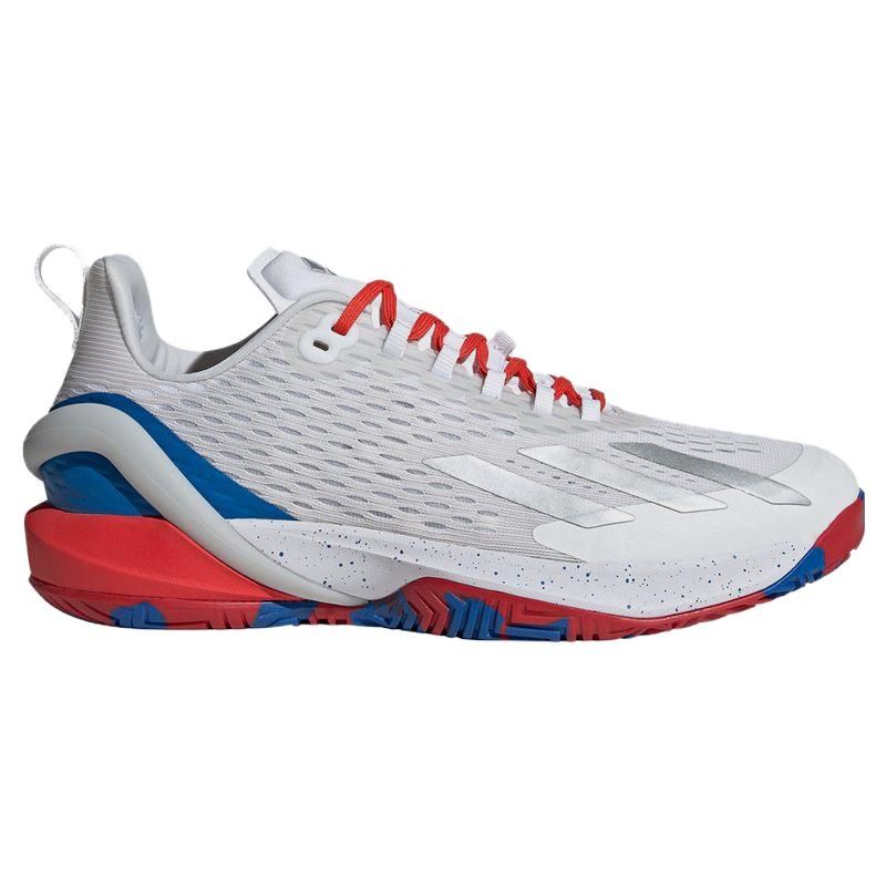 Adidas Adizero Cybersonic White Blue Bright Red Мужские кроссовки Cloud-White Silver-Metallic IG9513