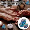 3Pcs/Set Astrology Dice 12-Sided Twelve Constellation Sign Zodiac Dice Golden Number Resin Lucky Dice Toy Tarot Cards Game Divination Accessory