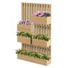 Wall-Mounted Planter Vegetable Garden with 5 Removable Solid Wood Boxes Trellis 60 x 16 x 100 cm