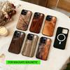 Чехол из натурального дерева для iPhone 17, 16, 15, 14, 13, 12, 11 Plus, Pro, с магнитом MagSafe, для беспроводной зарядки