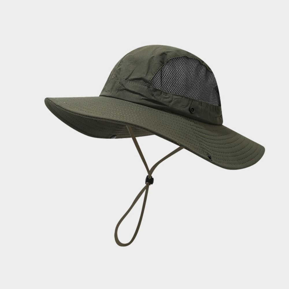 Quick-dry Folding Bucket Hat Nylon Hiking Cap Simple Men Fisherman's Hat Summer