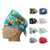 Unisex Cartoon Print Nurse Cap - Breathable, Sweat-Absorbent Surgical Cap for Pet Hospital and Medical Use.