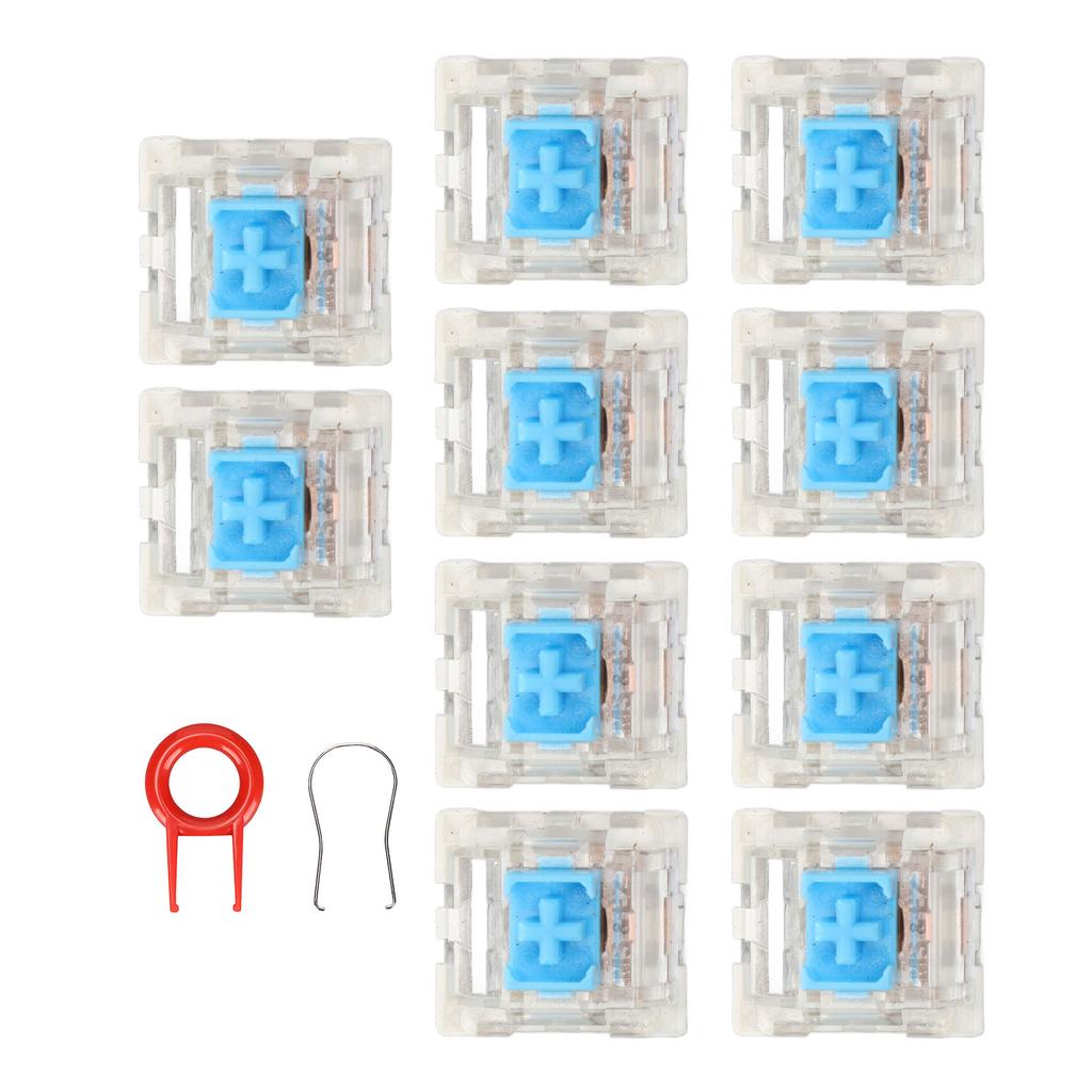 10Pcs Keyboard Switches Blue Switch Exquisite Structure for Replacement DIY Mechanical