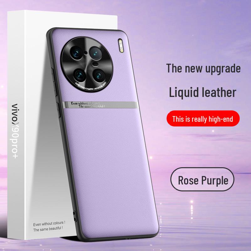 Vivo X90 Pro+ Liquid Leather Case: Anti-Fall & Anti-Fouling Protective Cover, One-Piece Design.