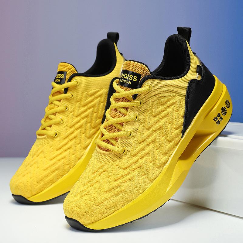 Spring and Autumn Men's Sneakers Large Size Flying Weaving Outdoor Casual Men's Shoes Sneakers Lightweight and Wear-resistant Running Shoes