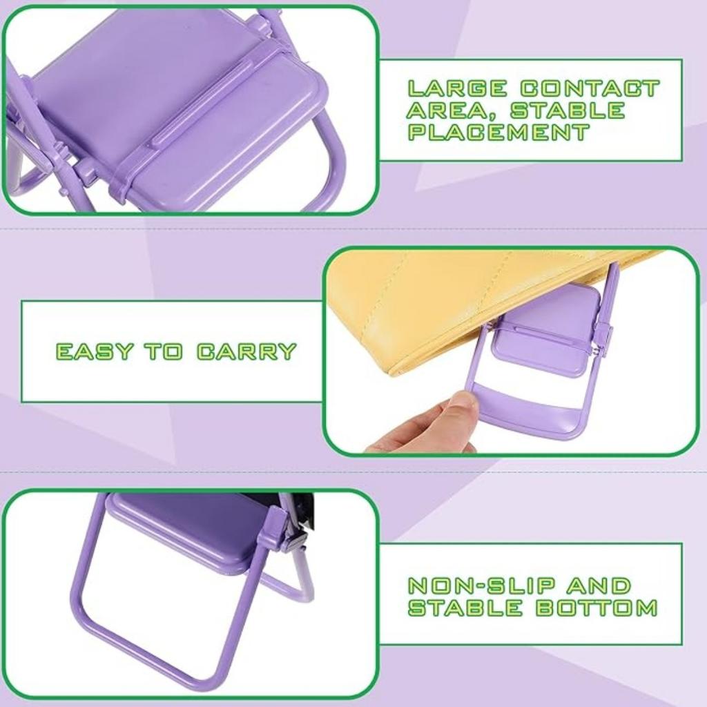 5 шт. Мини складной стул подставка для сотового телефона настольный складной держатель для мобильного телефона конфетного цвета складной стул подставка для настольного телефона