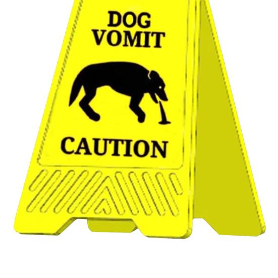 Знак «Рвота кошки» 3,9 дюйма, 3D-печатный предупреждающий знак для рвоты кошки или собаки, предупреждающий знак «Рвота кошки или собаки» для домашнего декора, подарок любителям кошек