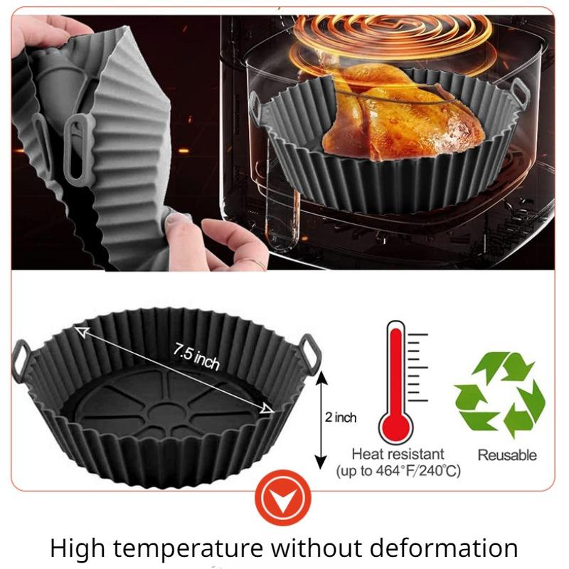 Air Fryer Silicone Liners Reusable Silicone Air Fryer Tray for Microwave Oven Non Stick Air Fryer Basket Kitchen Accessories