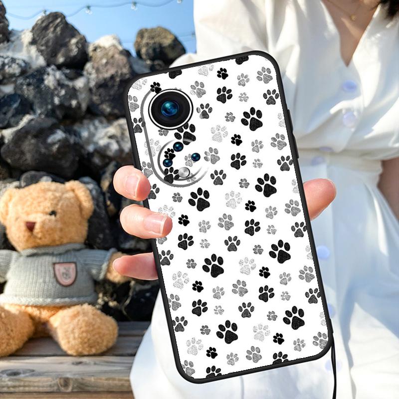 Cat Dog Paws Case For Honor X9b X8b X8 X9 X6a X7a X8a X9a Honor Magic 6 5 Pro 50 70 90 Lite Back Cover