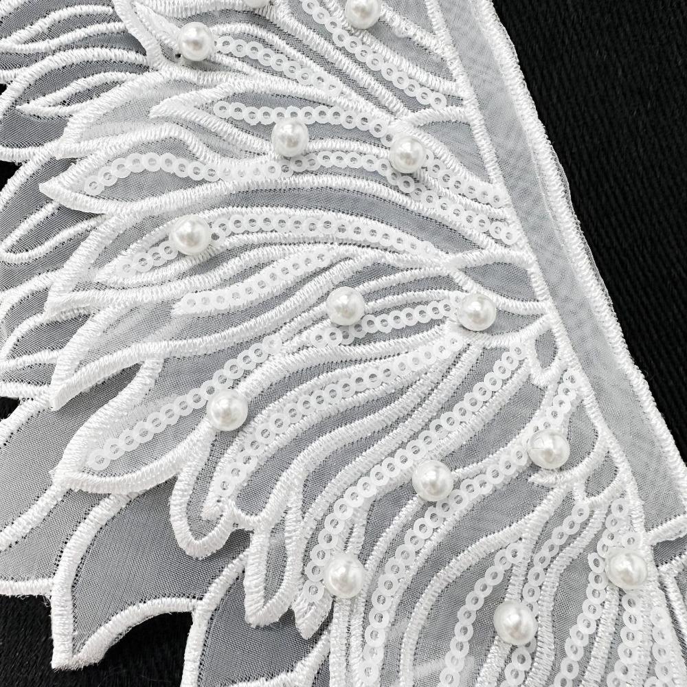 Двухслойный женский кружевной воротник, аксессуары для одежды, накидка, поддельные воротники, съемная рубашка