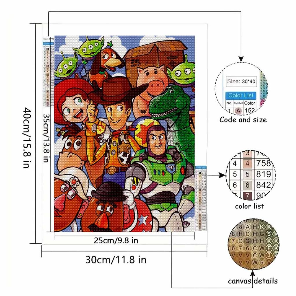 DIY Diamond Painting Cute Cartoon Characters Cross Stitch Kit Mosaic Art Diamond Painting Full Circle Diamond Home Decoration