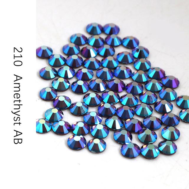 Стразы без горячей фиксации, кристалл Ab Ss3-Ss30, стразы для ногтей с плоской задней частью, стразы премиум-качества, блестящие стразы для ногтей, хрустальный камень