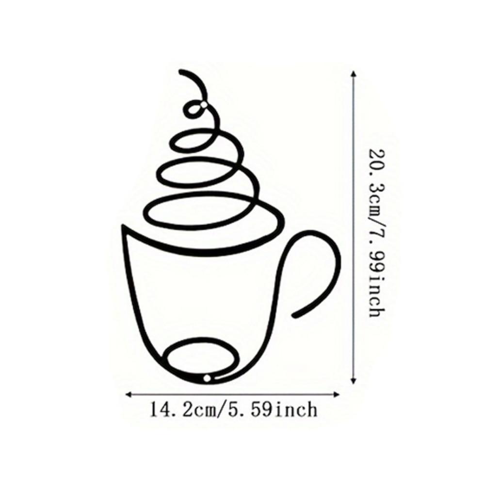 Coffee Cup Coffee Cup Wall-mounted Decoration Black Interior Wall Decorations for Milk Tea Shop