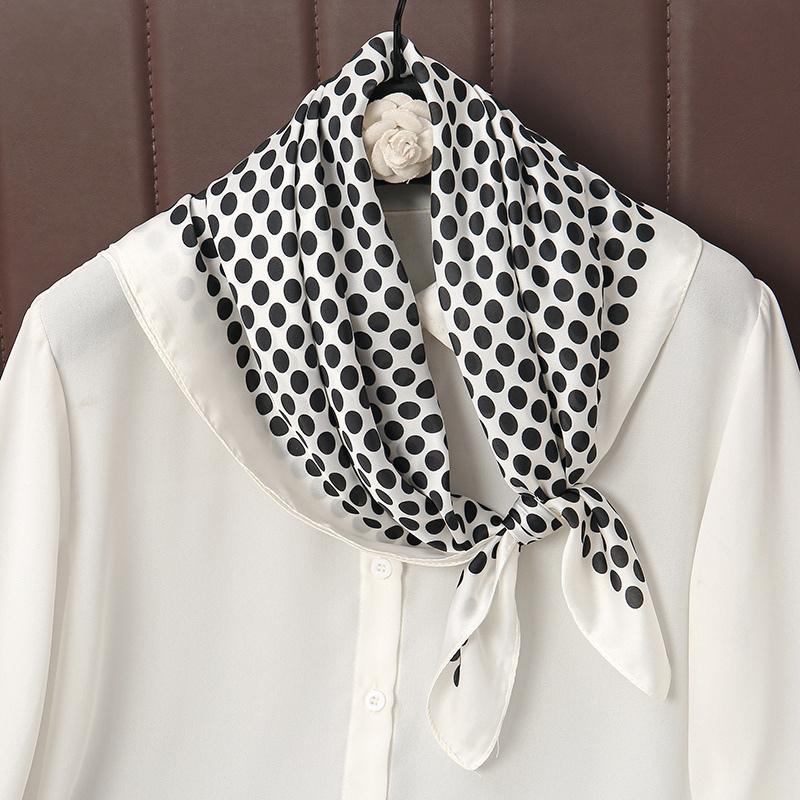 Роскошный атласный шелковый квадратный шарф с принтом для женщин, шаль, хиджаб, шейный платок, женская лента для волос, повязка на голову, модная бандана, новинка