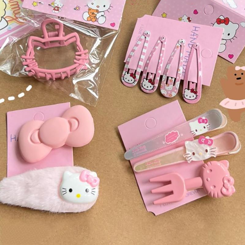 Kawaii Pink Clip Collection Cute Child Gilr Shape Hairpins Hair Accessories Gift