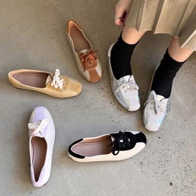 Женские туфли-лодочки, летние новые, с круглым носком, двухцветные, мюли, повседневные, удобные, для работы, на мягкой подошве, профессиональные туфли