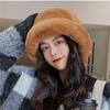 Женская утепленная панама с плоским верхом, большой размер, панама, зимние теплые шапки для женщин, панама, уличная рыбацкая шапка, Gorras
