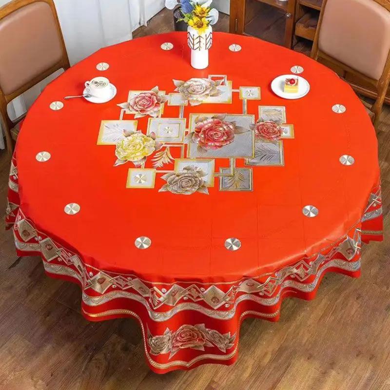 Утолщенная круглая квадратная скатерть, водонепроницаемая, маслостойкая, моющаяся, ПВХ коврик для стола, простая скатерть для бытовых обеденных столов