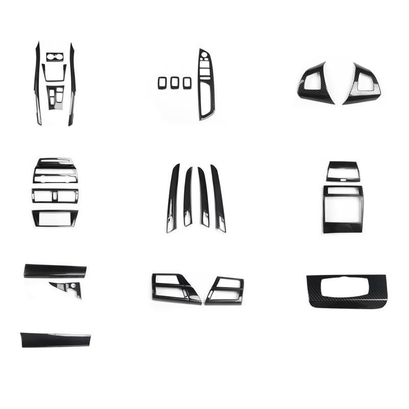 Отделка консоли рычага переключения передач из углеродного волокна цвета красного дерева для BMW X5 E70/E71
