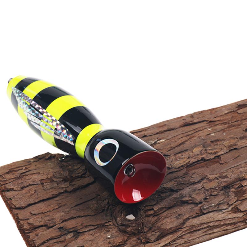 HOWELL 175mm 6.9in 120g Popper Lure Wood Floating Popping Stick Baits for Bass Saltwater Fish Lake Position ABS Material