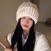 Korean Version Simple Solid Color Bow Plush Hat for Women In Autumn and Winter New Thickened Warm and Cold Proof Knitted Head Hat