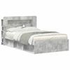 Headboard Cabinet with Storage Concrete Grey Engineered Wood