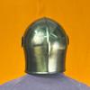 Barbute Copper Green Two-tone Helmet Medieval Knight Armor 18g Soft Steel LARP Cosplay Warrior Helmet