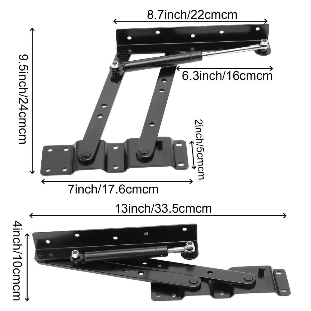 1 пара металлических гидравлических петель, практичные подъемники для крышек столов, фурнитура, петли для чайного журнального столика