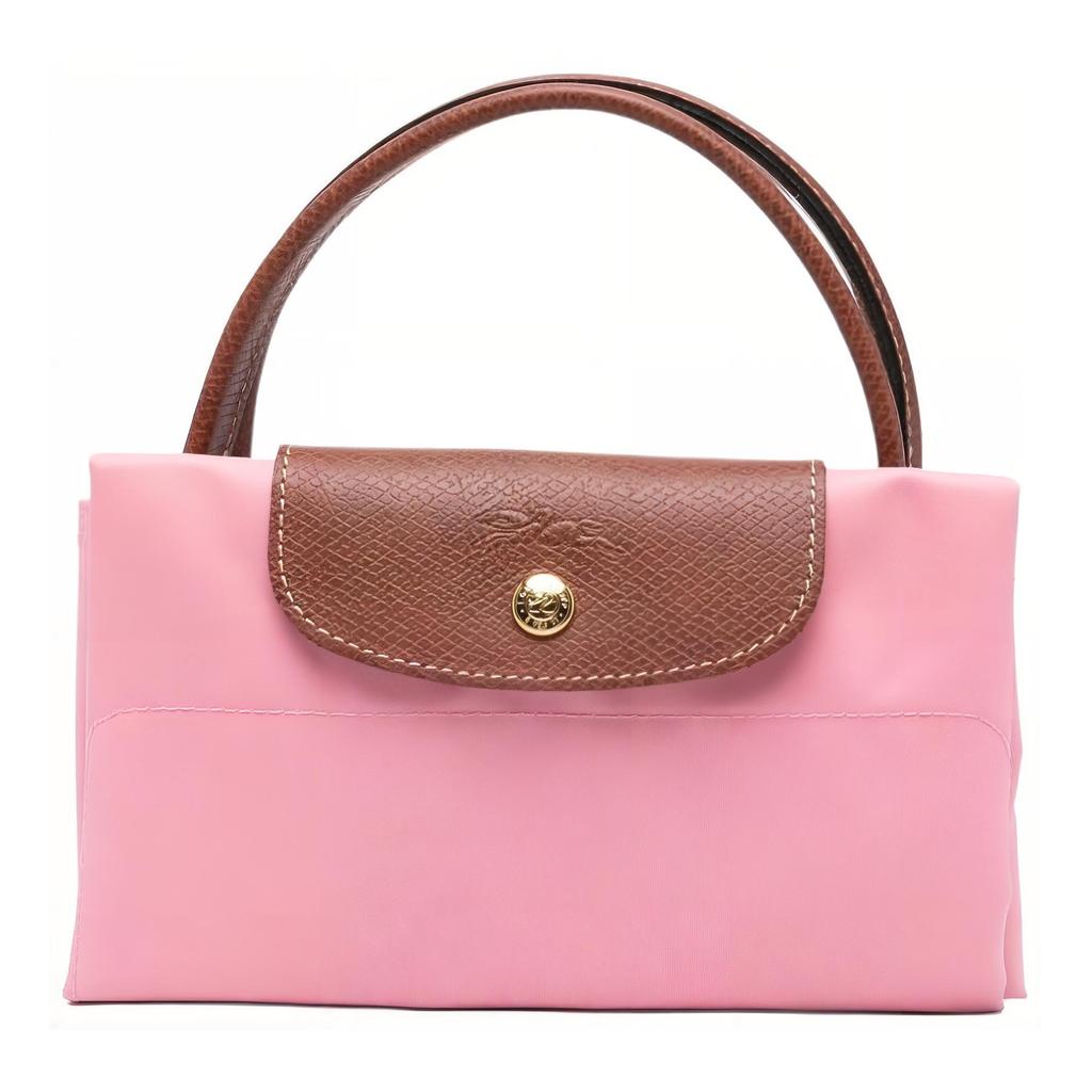 Longchamp Le Pliage Medium Handbag With Gold Fastening Women Handbags Cotton-Candy 10168089P92