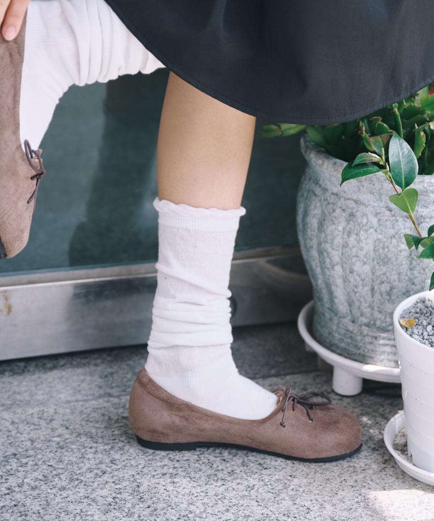 Женские балетки Cesti Soft Mocha из замши с лентой (коричневый)