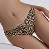 Женские сексуальные бесшовные стринги с низкой посадкой из ледяного шелка, дышащие, с леопардовым принтом, мягкие трусики