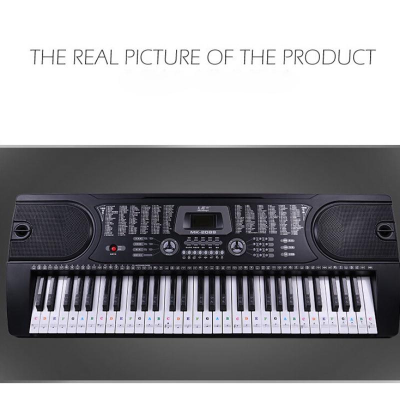 Transparent Piano Keyboard Sticker Removable Electronic Keyboard 37/49/54/61/88 Key Piano Sticker
